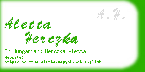 aletta herczka business card